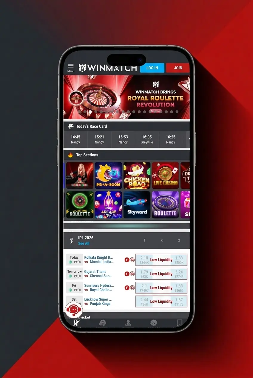 Winmatch app interface showing basketball betting markets on Android and iOS mobile devices