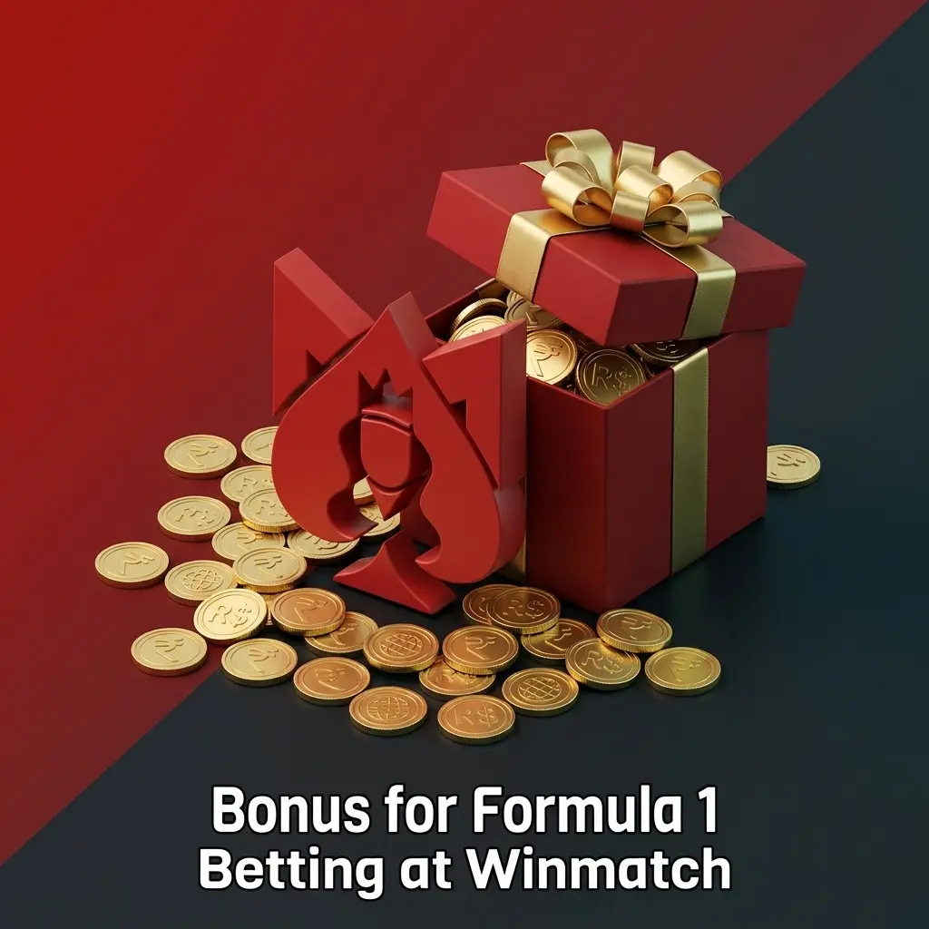 Winmatch 100% first deposit welcome bonus for Formula 1 betting with INR 300 minimum deposit requirement