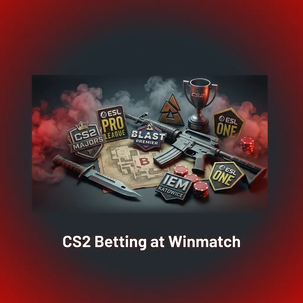 CS2 betting at Winmatch featuring match winner and live betting markets for Indian players on top tournaments