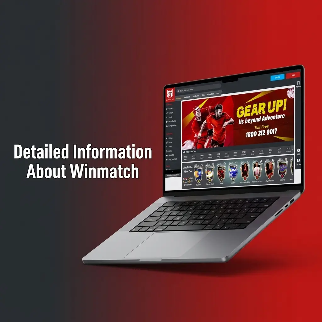 Winmatch online betting platform for Indian players featuring sports betting, casino games, SSL security, and mobile app access
