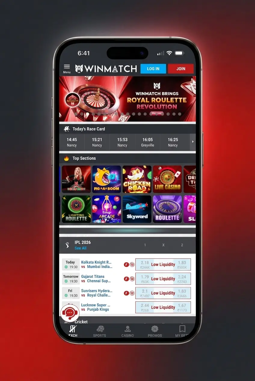 Step-by-step guide showing how to withdraw money from Winmatch via UPI or bank transfer with ₹500 minimum