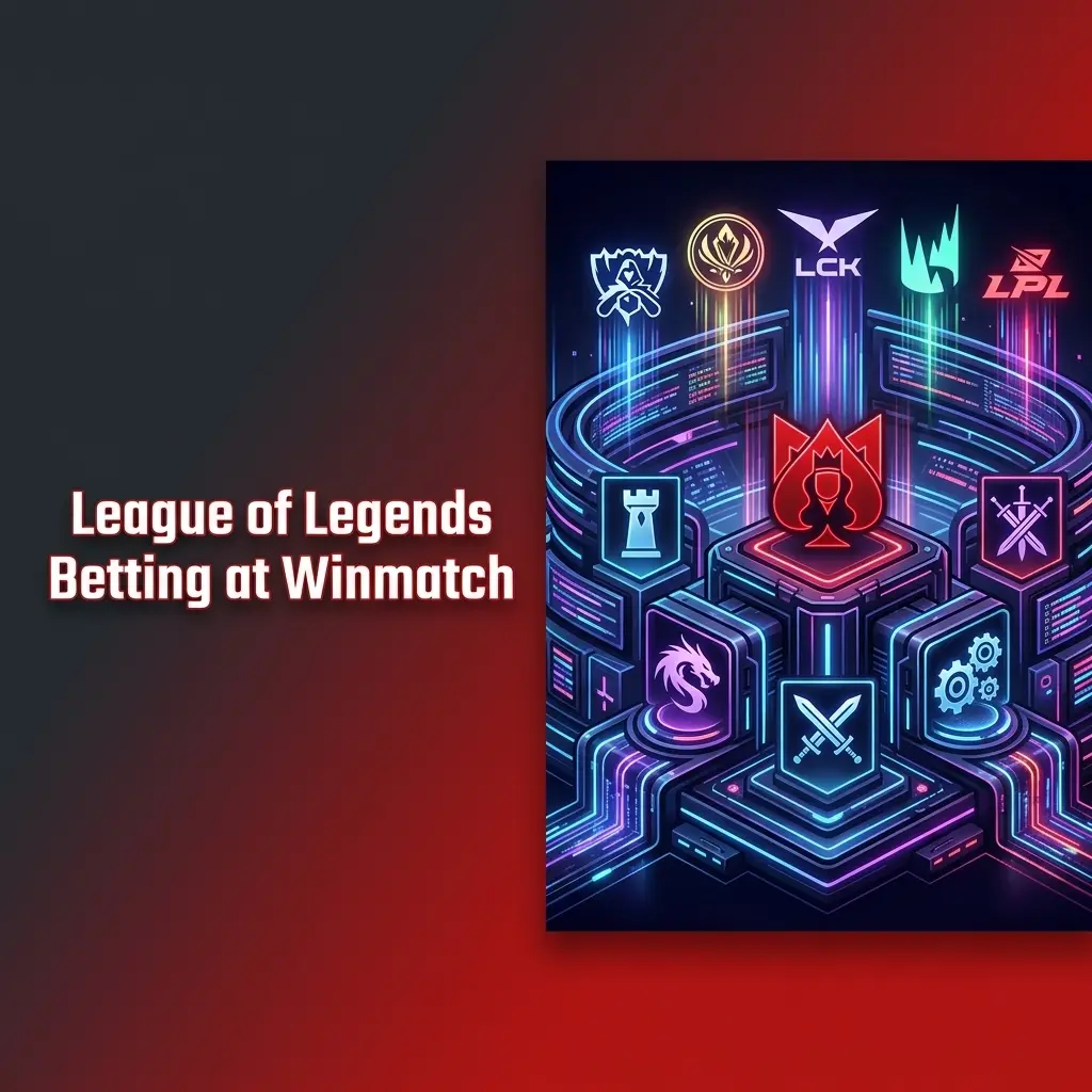 League of Legends esports betting on Winmatch covering LCK, LEC, LPL tournaments with match and live wagering markets