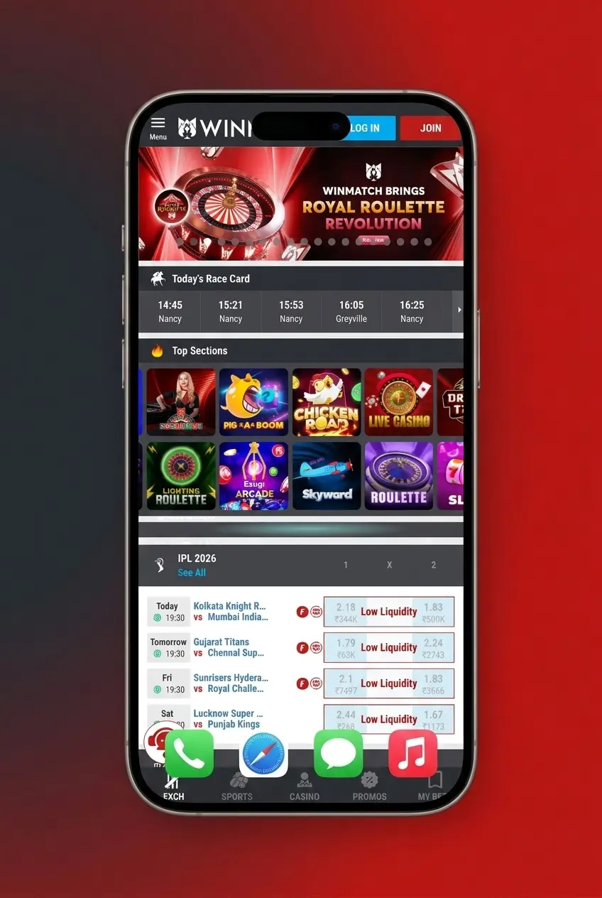 Winmatch login page on desktop and mobile showing SSL-secured sign-in form with email, password, and 2FA fields