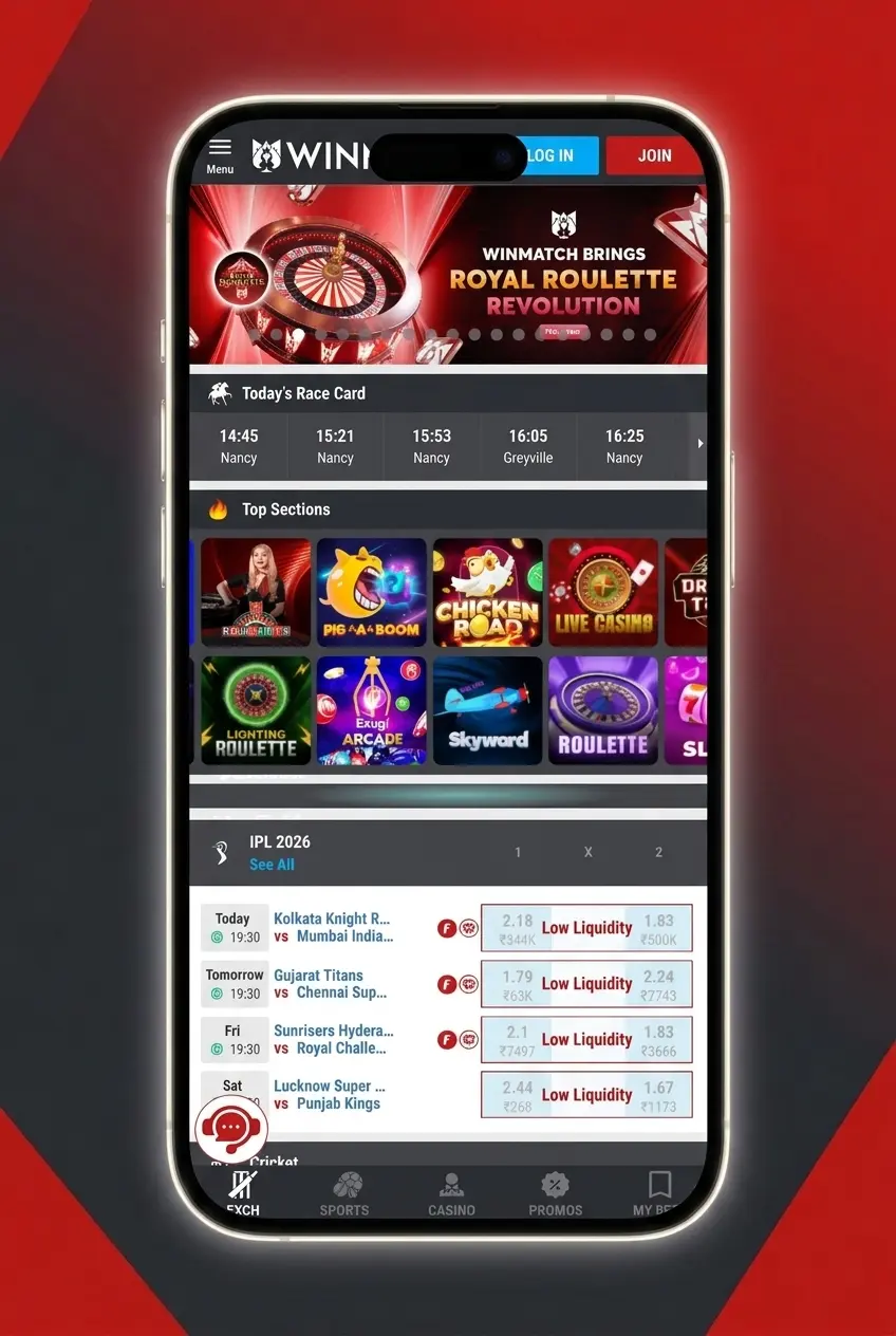 Winmatch mobile app promo code activation steps on Android and iOS with deposit and bonus credit process