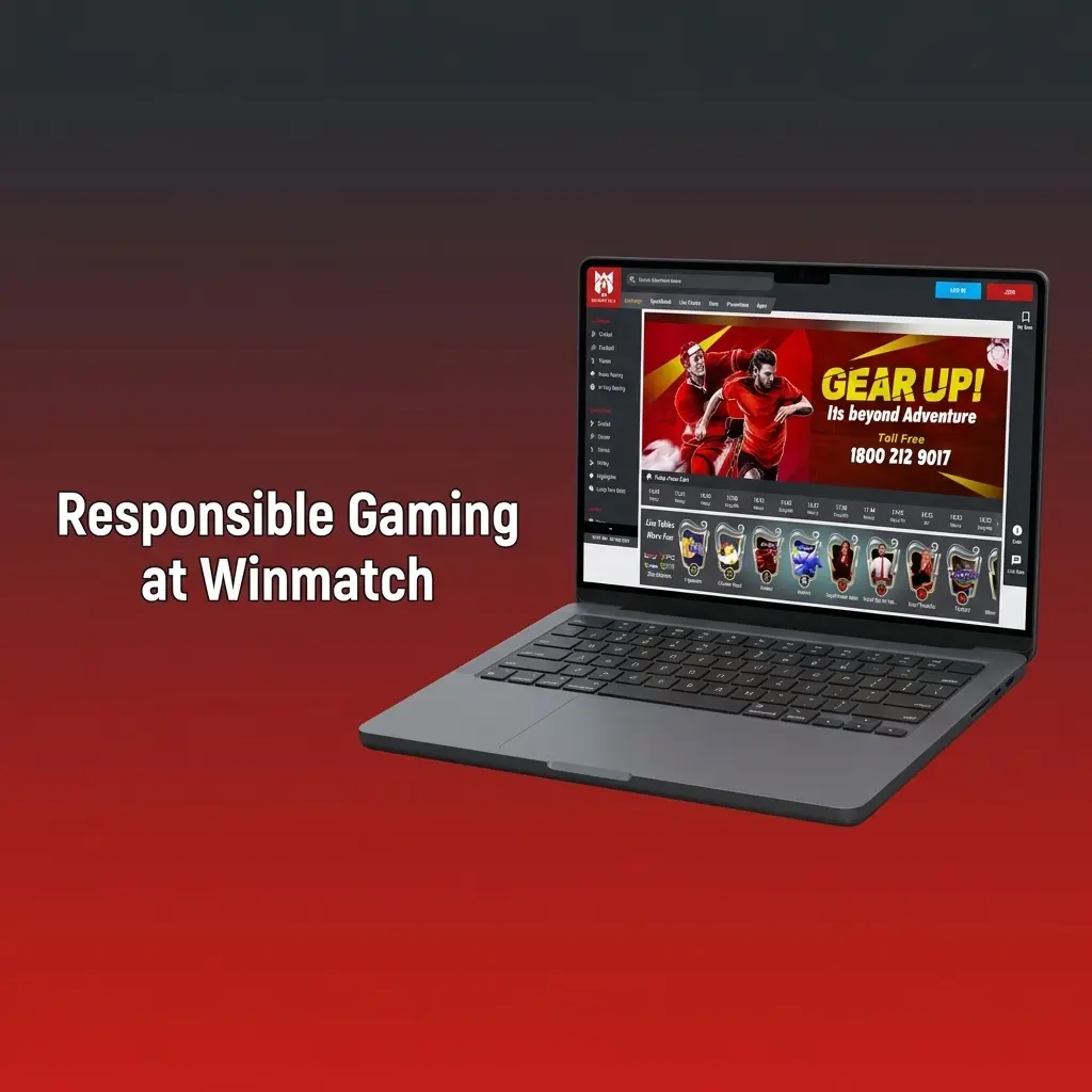 Responsible gaming tools at Winmatch including deposit limits, self-exclusion options, and support resources for safe gambling