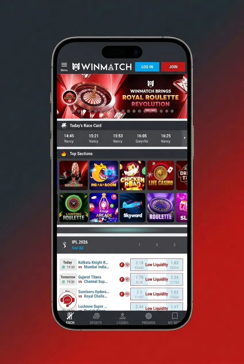 Step-by-step Winmatch Casino registration guide showing account creation, verification, KYC, deposit, and gameplay process