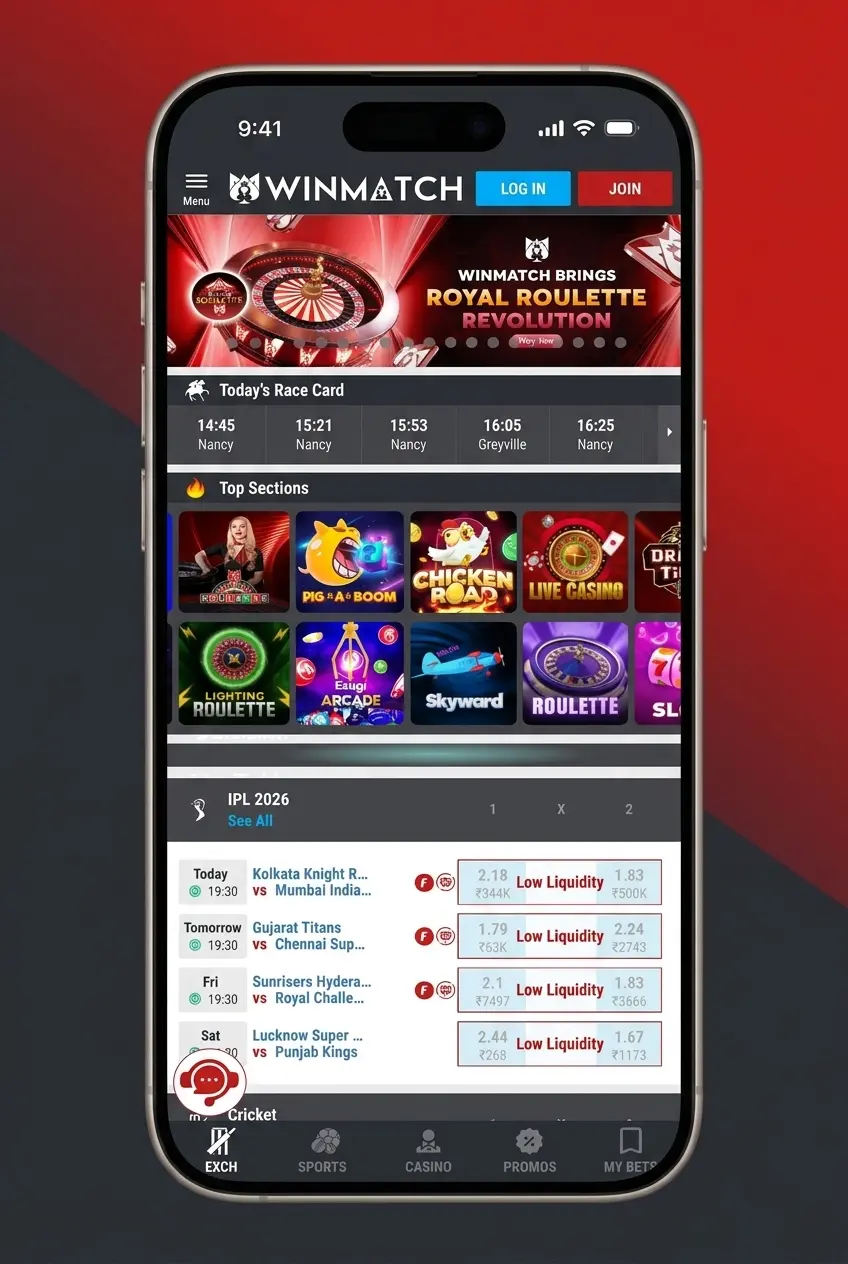 Steps to start playing live casino at Winmatch sign up deposit and join a live dealer table in minutes