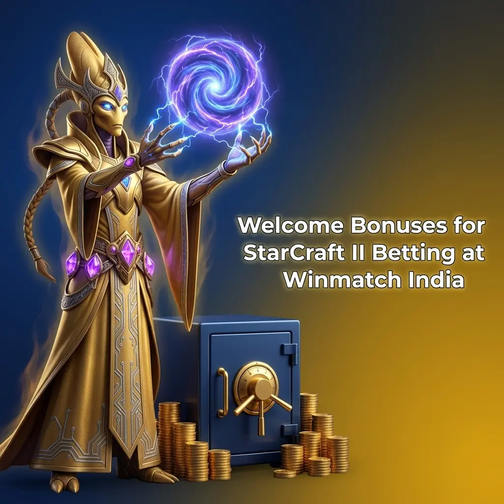 Winmatch India welcome bonus up to 25000 INR for StarCraft II betting with 100% first deposit match offer