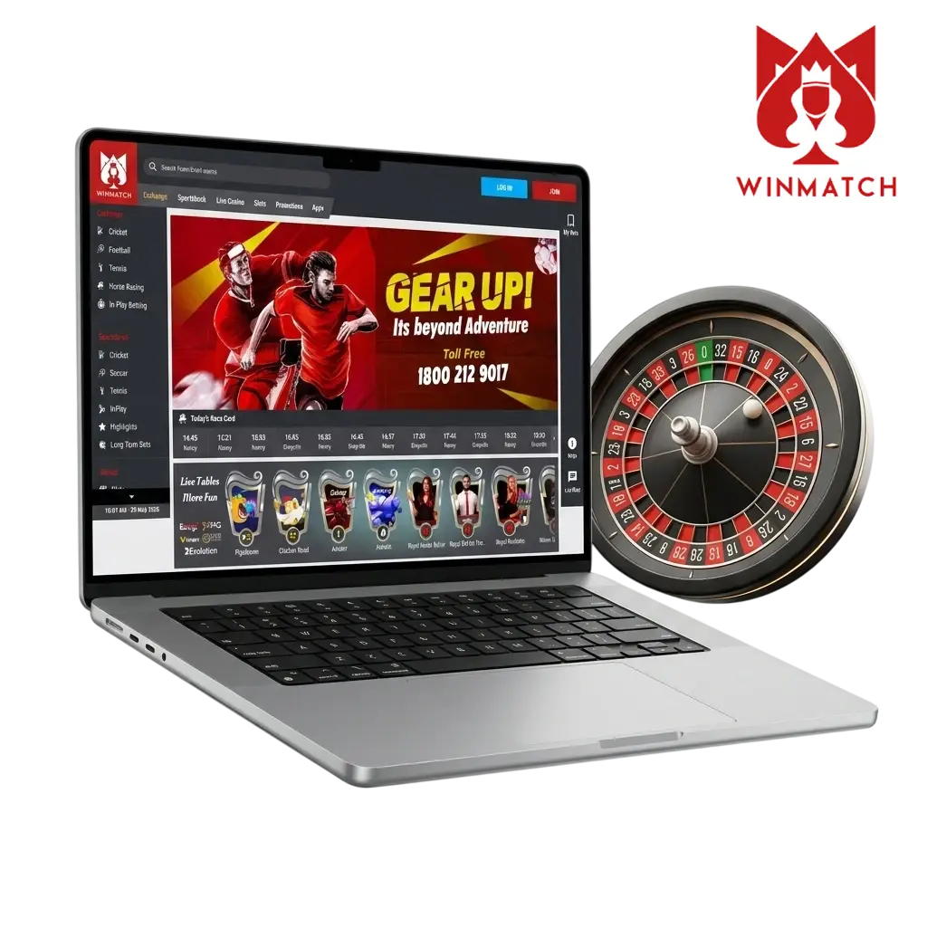 Winmatch online casino platform for Indian players featuring live tables, slots, and INR payment options like UPI and Paytm