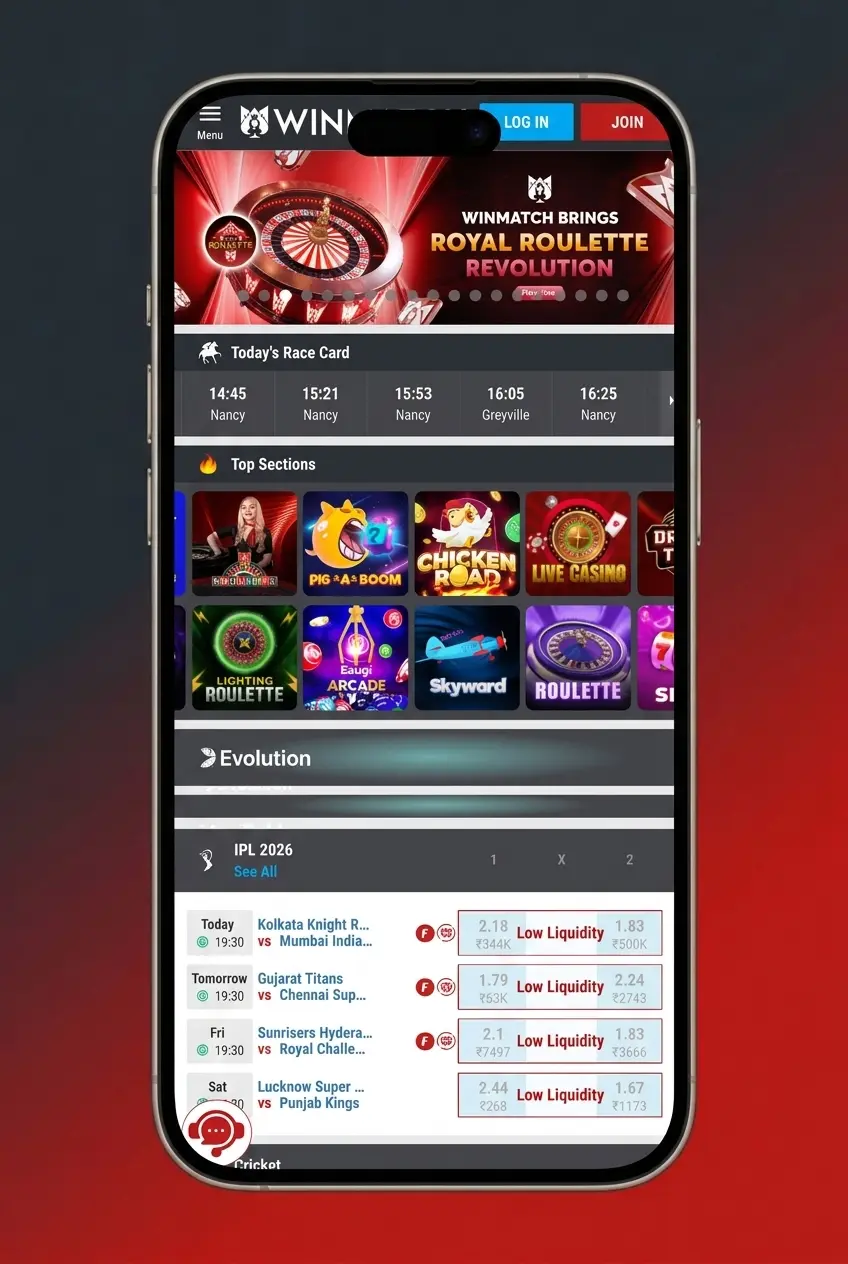 Winmatch APK download and install steps on Android to access Aviator in Crash Games section