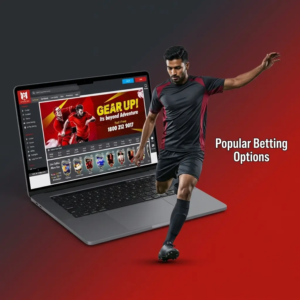 Popular betting options on Winmatch including live betting, parlays, and pre-match markets for cricket football and more