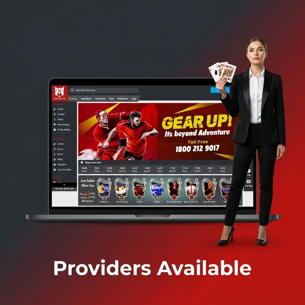 Evolution, Pragmatic Play Live, and Ezugi live casino provider logos available at Winmatch for Indian players