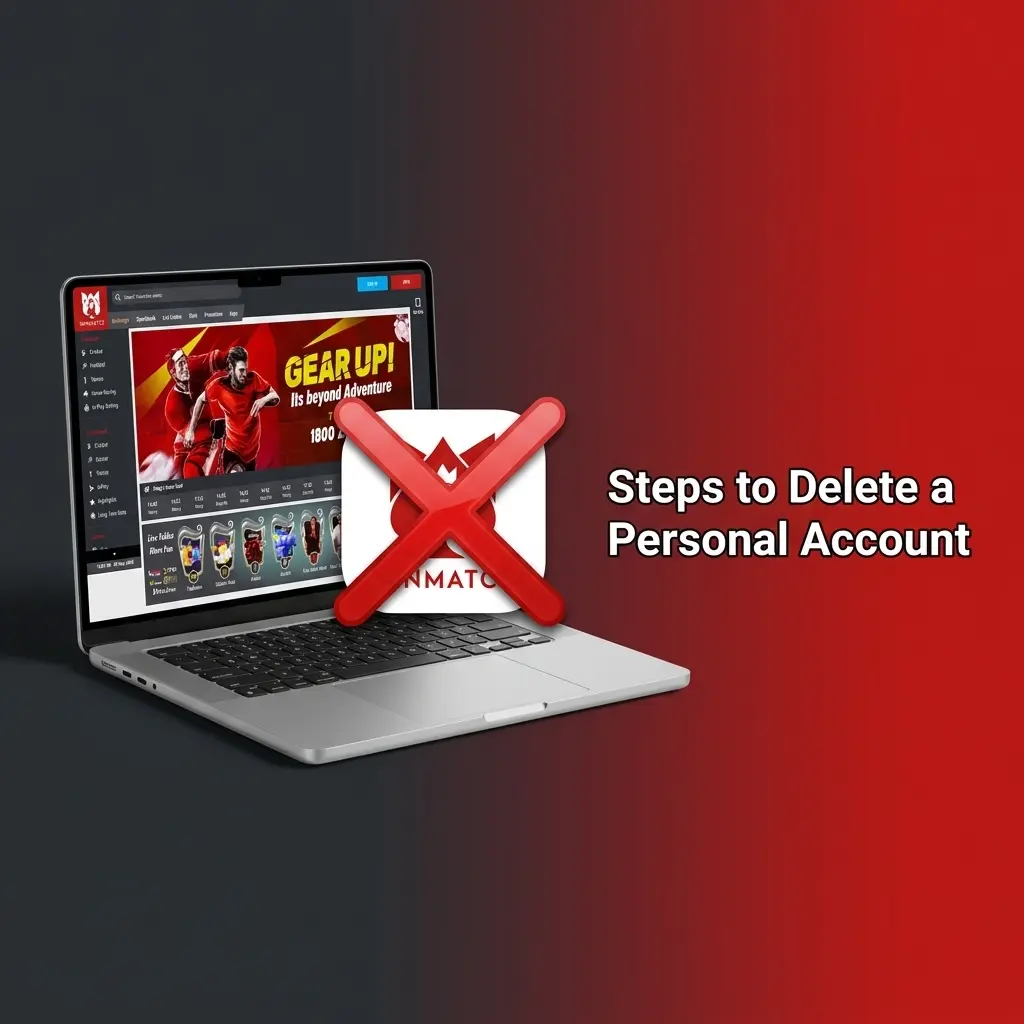 Steps to delete a Winmatch personal account including login, settings navigation, and contacting support for closure